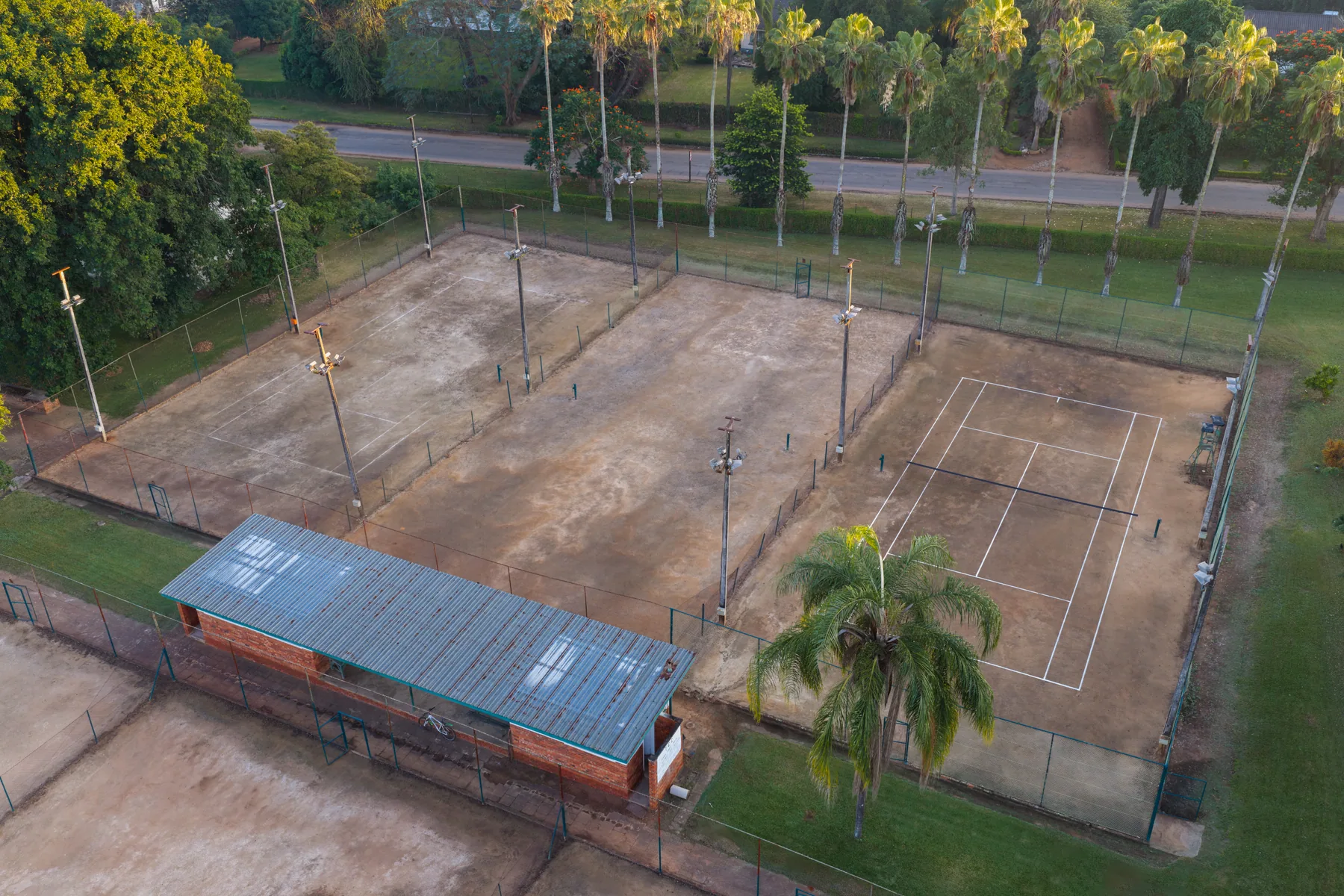 The tennis courts from the air